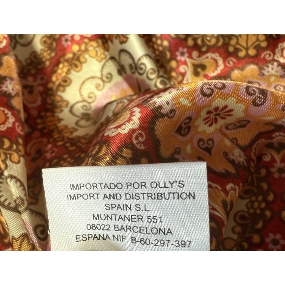 OILILY - Women's Brown Wool Flower Embroidered Coat Jacket - Size 42 - Picture 7 of 13